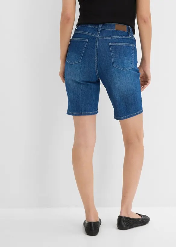 Jeans-Bermuda Mid Waist in blau von hinten - bonprix Jeans-Bermuda Mid Waist in blau von hinten - bonprix