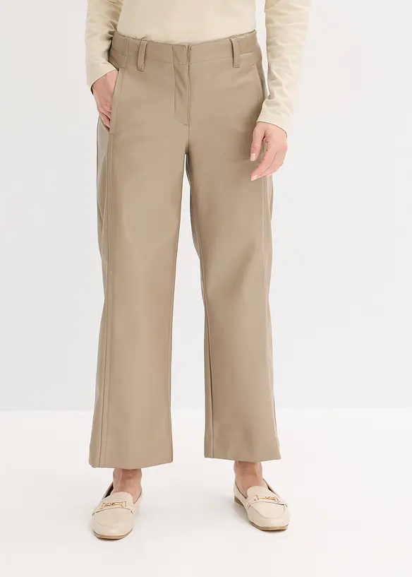 Lederimitat Culotte in braun von vorne - bonprix Lederimitat Culotte in braun von vorne - bonprix