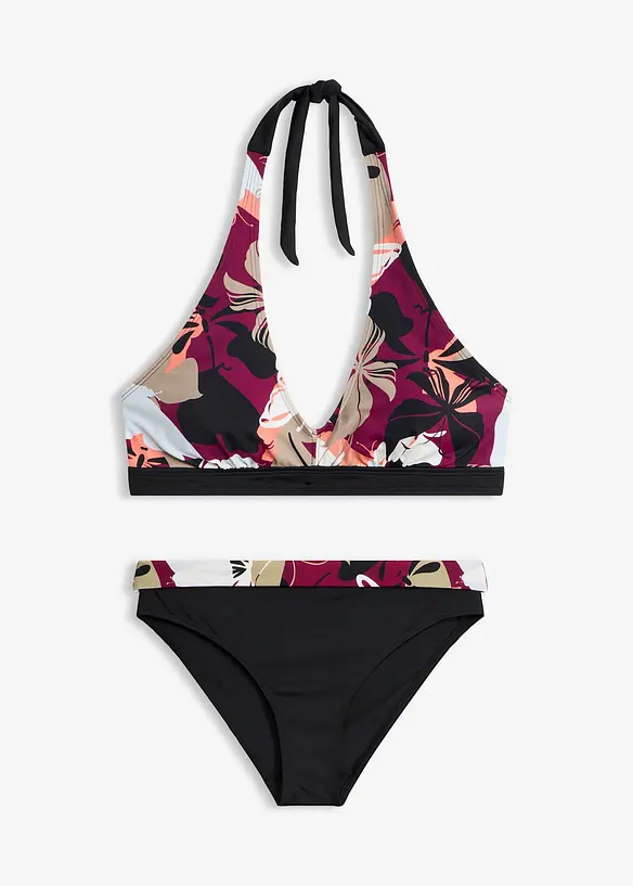 Neckholder-Bikini (2-tlg.Set) in rot von vorne - bonprix