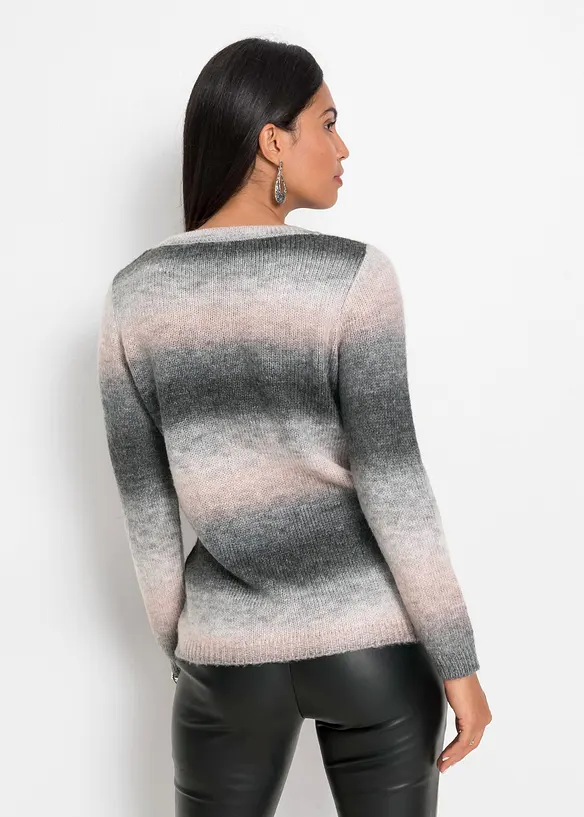 Grobstrick-Pullover mit Farbverlauf von hinten (im Anschnitt) - bonprix Grobstrick-Pullover mit Farbverlauf von hinten (im Anschnitt) - bonprix