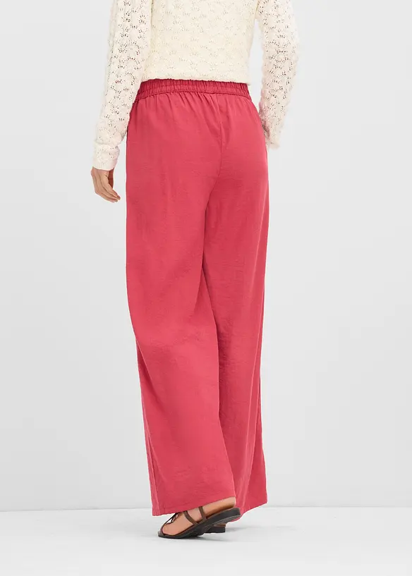 Palazzo-Hose aus Viskose-Mix in rot von hinten - bonprix Palazzo-Hose aus Viskose-Mix in rot von hinten - bonprix