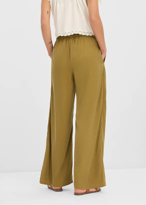 Palazzo-Hose aus Viskose-Mix in grün von hinten - bonprix Palazzo-Hose aus Viskose-Mix in grün von hinten - bonprix