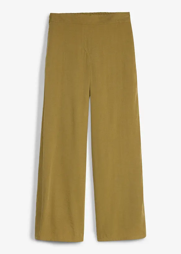 Palazzo-Hose aus Viskose-Mix in grün von vorne - bonprix Palazzo-Hose aus Viskose-Mix in grün von vorne - bonprix