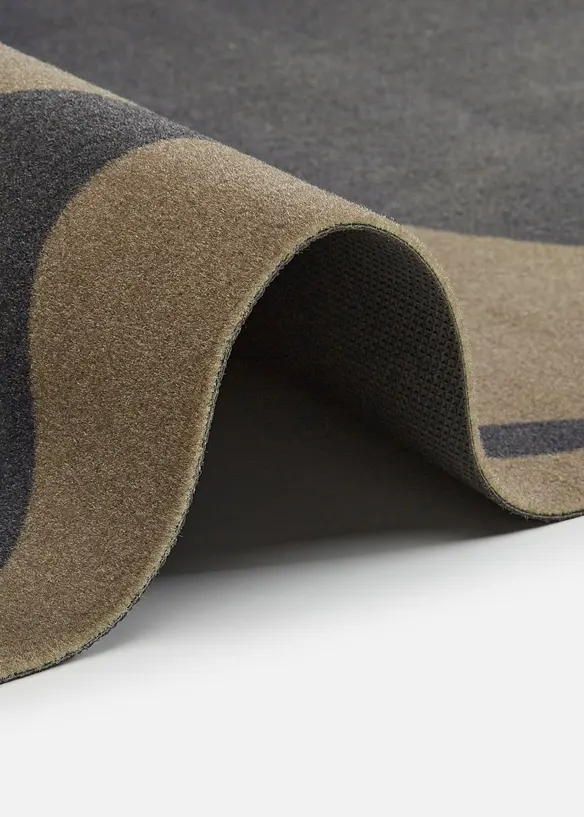 Waschbarer Teppich mit natürlichem Design in grün (Detailaufnahme) - bonprix