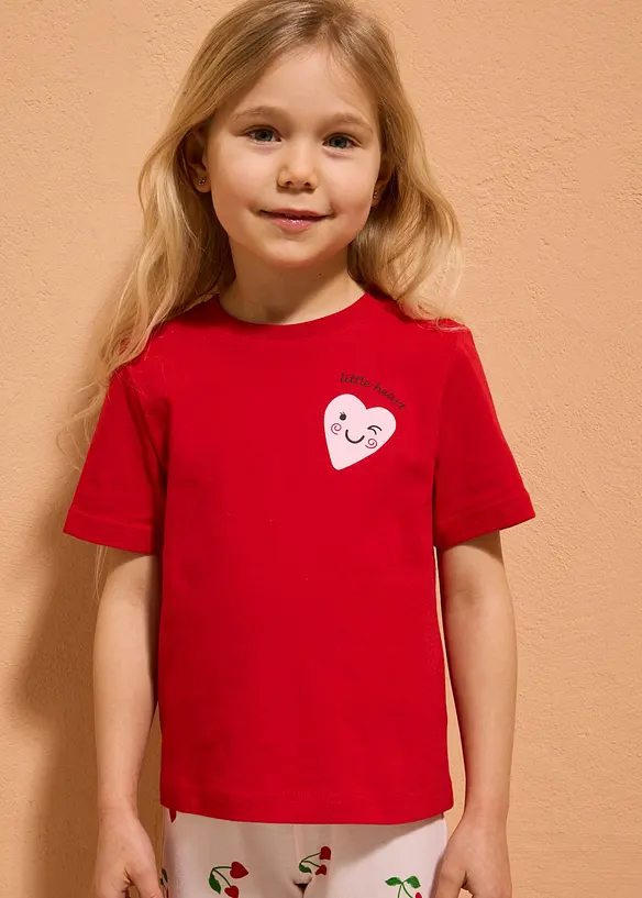 T-Shirt aus reiner Bio-Baumwolle (3er Pack) in rosa von vorne (im Anschnitt) - bonprix T-Shirt aus reiner Bio-Baumwolle (3er Pack) in rosa von vorne (im Anschnitt) - bonprix
