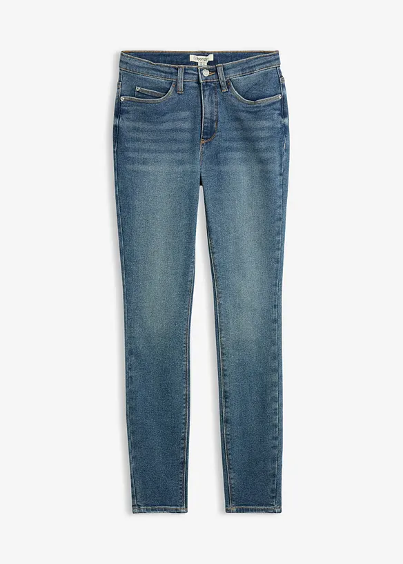 Slim-Fit-Jeans High Waist in blau von vorne - bonprix Slim-Fit-Jeans High Waist in blau von vorne - bonprix