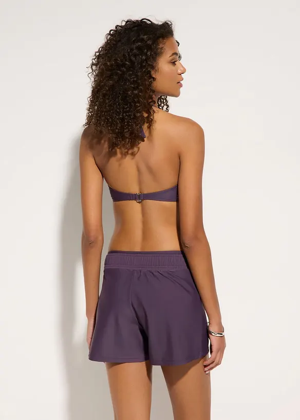 Bikini und Badeunterteil (3-tlg.Set) in lila von hinten (Totalaufnahme) - bonprix Bikini und Badeunterteil (3-tlg.Set) in lila von hinten (Totalaufnahme) - bonprix