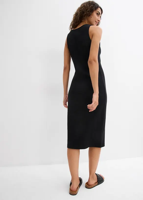 Trägerkleid aus Bio- Baumwoll-Stretch in schwarz von hinten (Totalaufnahme) - bonprix Trägerkleid aus Bio- Baumwoll-Stretch in schwarz von hinten (Totalaufnahme) - bonprix