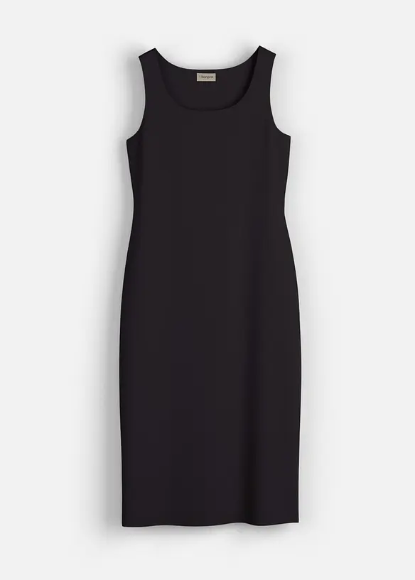 Trägerkleid aus Bio- Baumwoll-Stretch in schwarz von vorne - bonprix Trägerkleid aus Bio- Baumwoll-Stretch in schwarz von vorne - bonprix