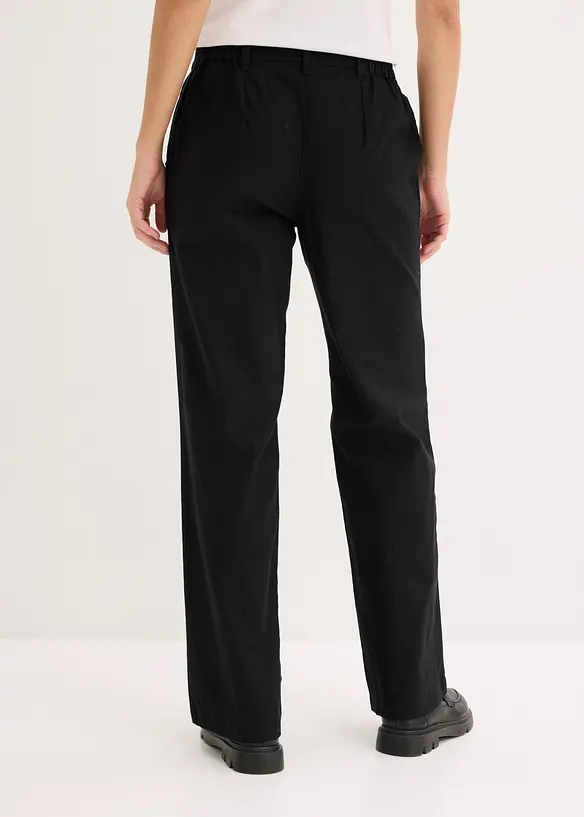 Webhose aus Leinen-Baumwoll-Mix in schwarz von hinten - bonprix Webhose aus Leinen-Baumwoll-Mix in schwarz von hinten - bonprix
