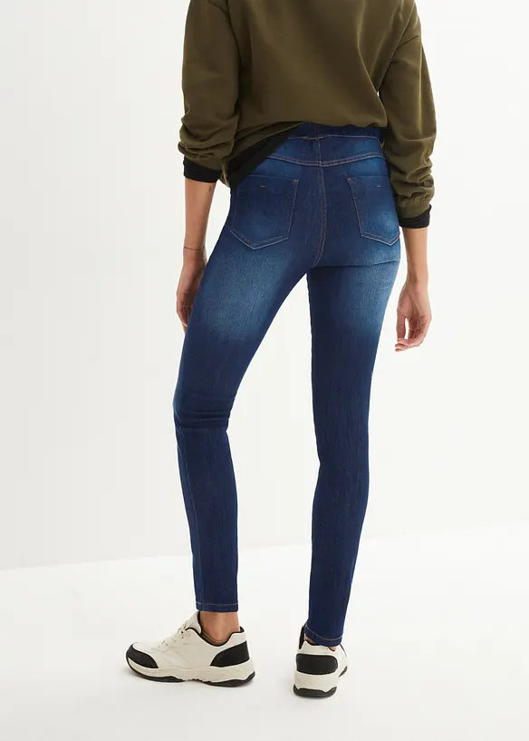 Komfort-Stretch-Treggings in blau von hinten - bonprix Komfort-Stretch-Treggings in blau von hinten - bonprix