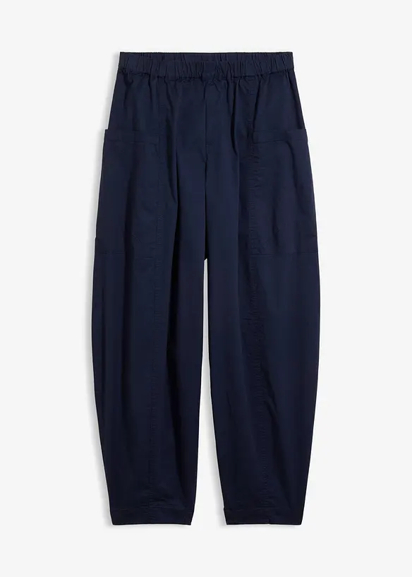Ballonhose aus elastischem Baumwoll-Mix in blau von vorne - bonprix Ballonhose aus elastischem Baumwoll-Mix in blau von vorne - bonprix