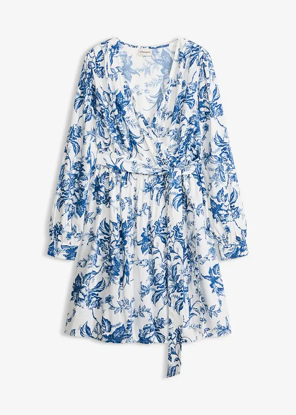 Kleid aus fließender Viskose in weiß von vorne - bonprix Kleid aus fließender Viskose in weiß von vorne - bonprix