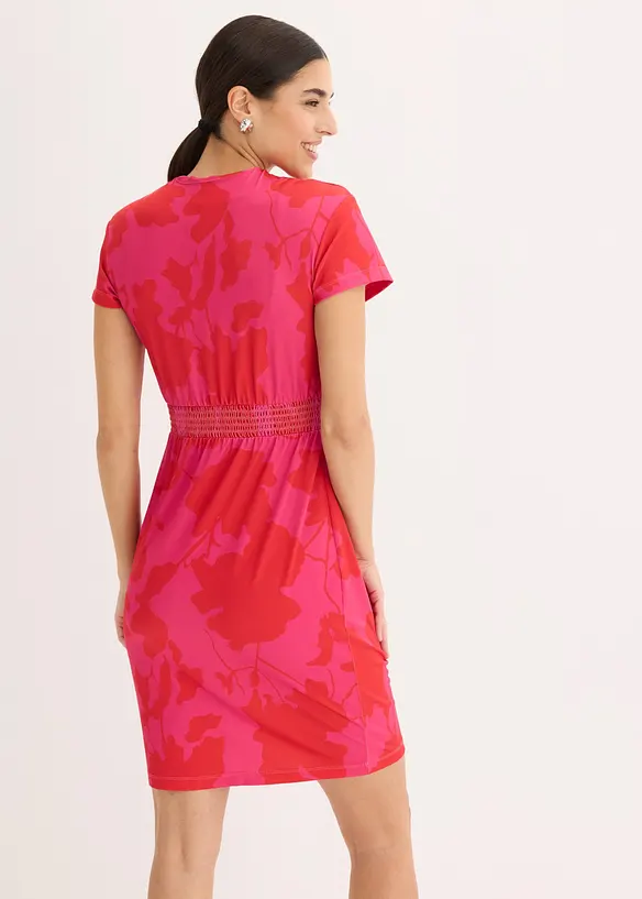 Jerseykleid mit Knoten-Detail in pink von hinten (Totalaufnahme) - bonprix Jerseykleid mit Knoten-Detail in pink von hinten (Totalaufnahme) - bonprix