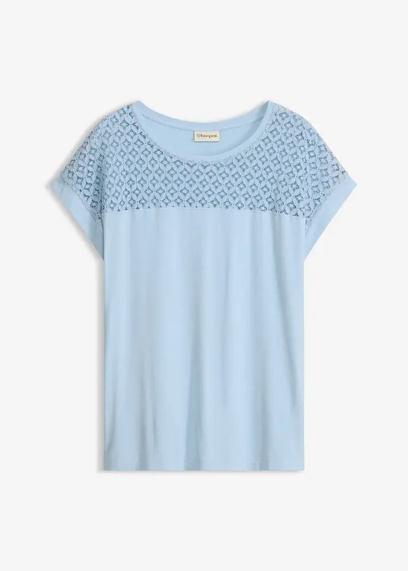Shirt aus softem Viskose-Mix in blau von vorne - bonprix Shirt aus softem Viskose-Mix in blau von vorne - bonprix