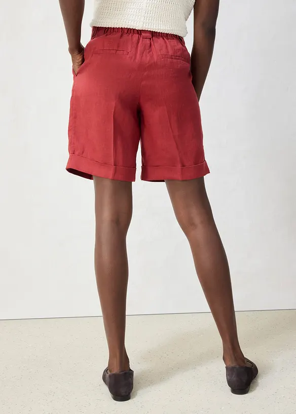 Bermudashorts aus reinem Leinen in rot von hinten - bonprix Bermudashorts aus reinem Leinen in rot von hinten - bonprix