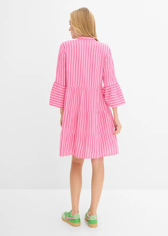 Musselin-Tunikakleid aus reiner Baumwolle in rosa von hinten (Totalaufnahme) - bonprix Musselin-Tunikakleid aus reiner Baumwolle in rosa von hinten (Totalaufnahme) - bonprix