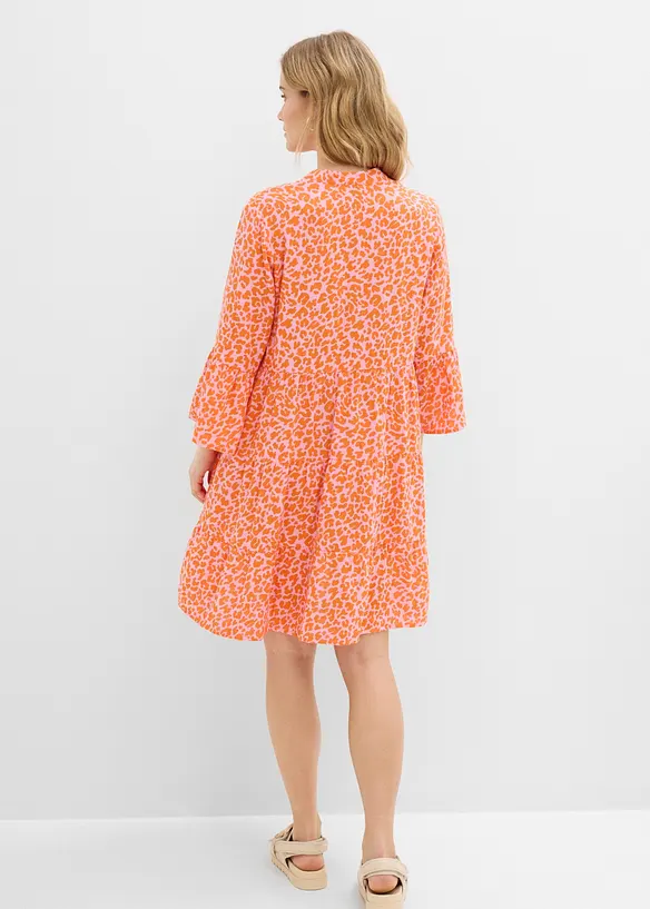 Musselin-Tunikakleid aus reiner Baumwolle in orange von hinten (Totalaufnahme) - bonprix Musselin-Tunikakleid aus reiner Baumwolle in orange von hinten (Totalaufnahme) - bonprix