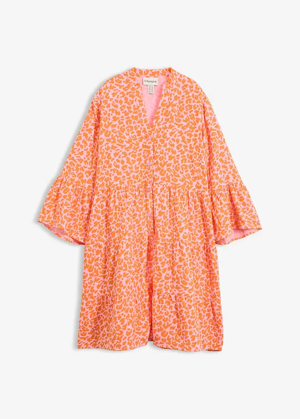 Musselin-Tunikakleid aus reiner Baumwolle in orange von vorne - bonprix Musselin-Tunikakleid aus reiner Baumwolle in orange von vorne - bonprix