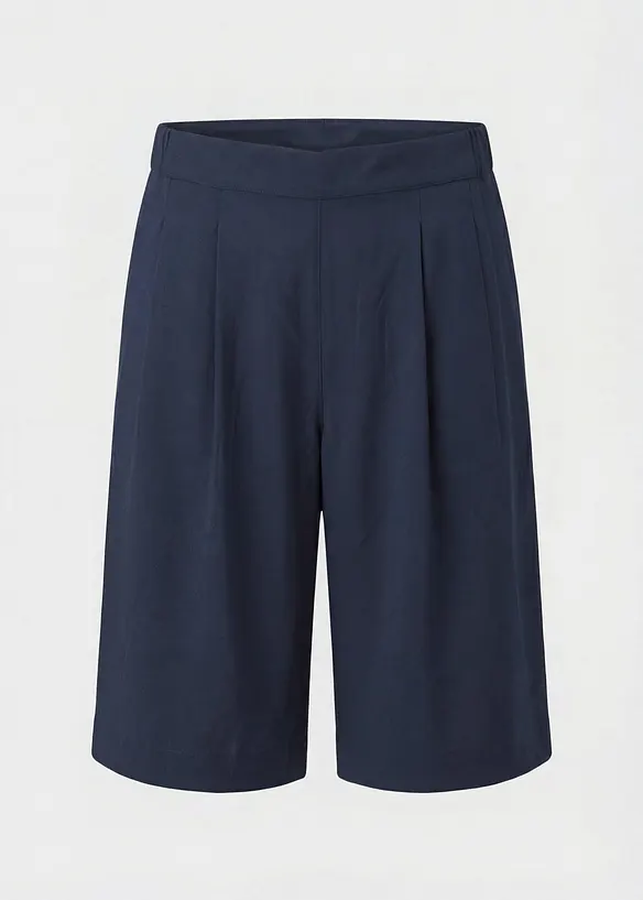 Bermuda aus fließender Viskose in blau von vorne - bonprix Bermuda aus fließender Viskose in blau von vorne - bonprix