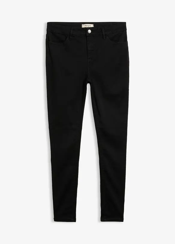 Super-Stretch-Jeans aus leichtem Material in schwarz von vorne - bonprix Super-Stretch-Jeans aus leichtem Material in schwarz von vorne - bonprix