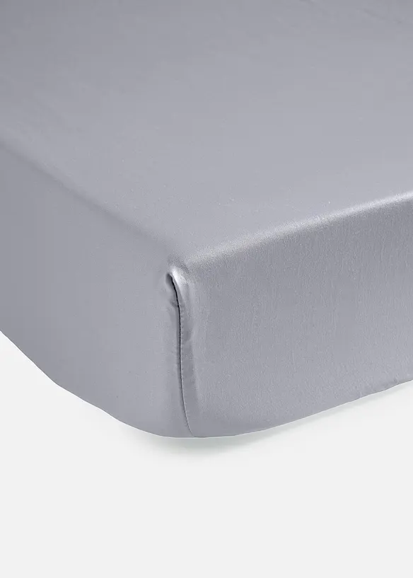 Lyocell Spannbettlaken in grau - bonprix