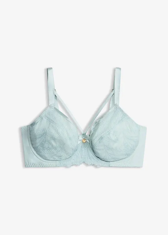 Minimizer-BH mit zarter Spitze in blau von vorne - bonprix