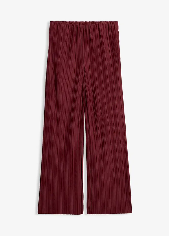 Jersey-Hose mit Plissee in rot von vorne - bonprix