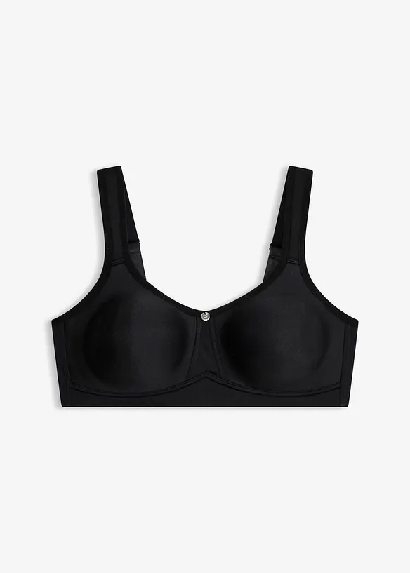 Spacer Schalen-BH ohne Bügel in schwarz von vorne - bonprix Spacer Schalen-BH ohne Bügel in schwarz von vorne - bonprix