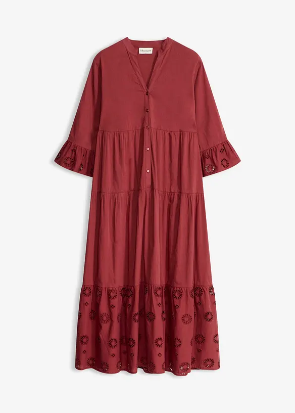 Tunika-Kleid aus reiner Baumwolle in rot von vorne - bonprix Tunika-Kleid aus reiner Baumwolle in rot von vorne - bonprix