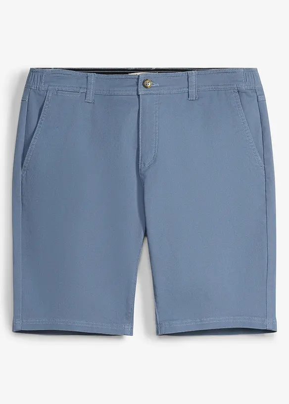 Stretch-Bermuda mit Dehnbund in Regular Fit in blau von vorne - bonprix