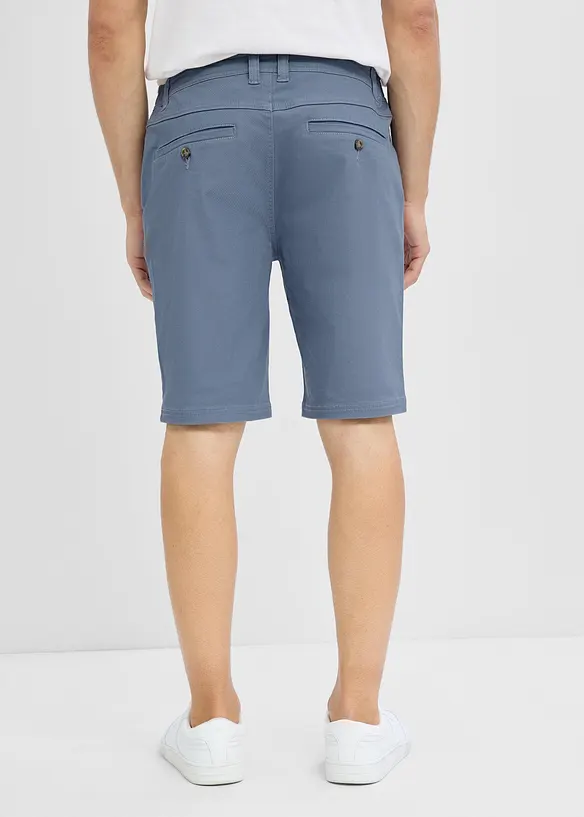 Stretch-Bermuda mit Dehnbund in Regular Fit in blau von hinten - bonprix