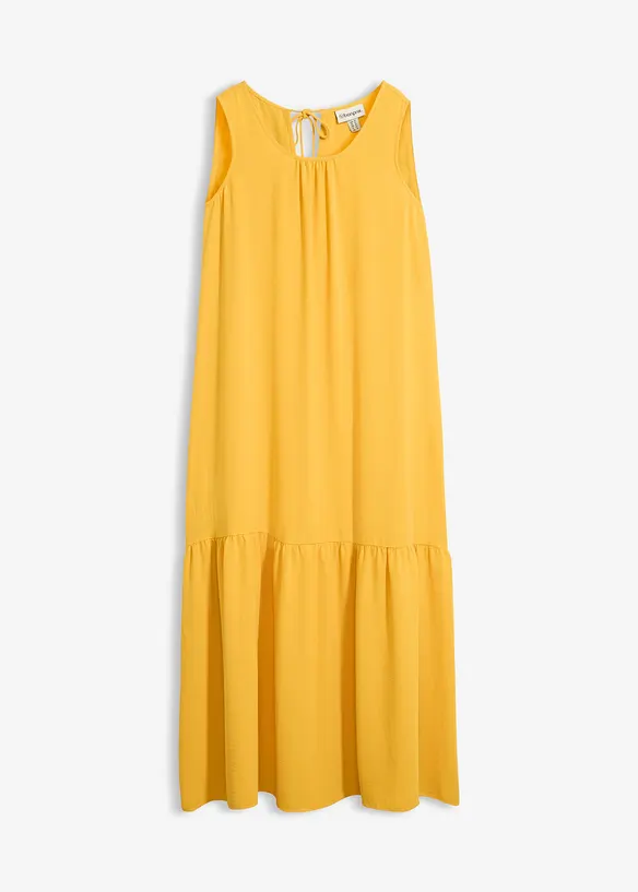 weites Maxikleid in gelb von vorne - bonprix