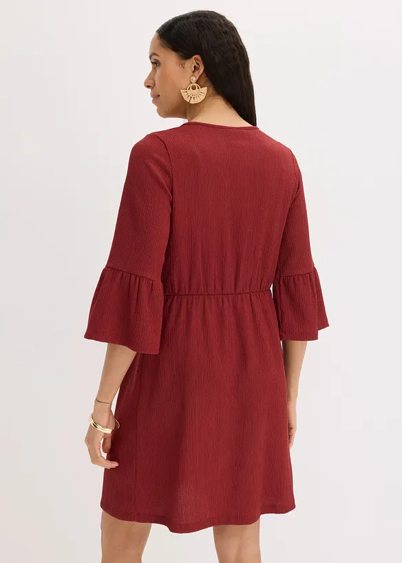 Jersey-Tunika-Kleid in rot von hinten (Totalaufnahme) - bonprix