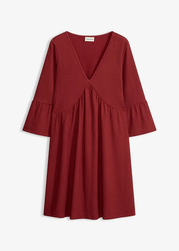 Jersey-Tunika-Kleid in rot von vorne - bonprix