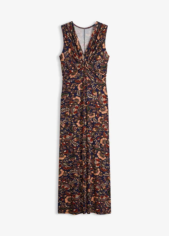 Maxikleid aus fließendem Viskose-Mix in blau von vorne - bonprix Maxikleid aus fließendem Viskose-Mix in blau von vorne - bonprix
