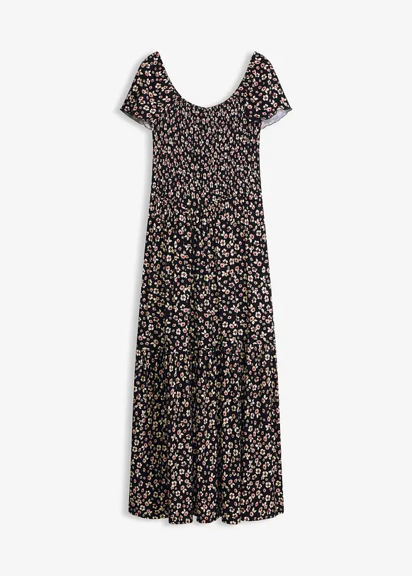 Maxikleid aus Viskose-Mix in schwarz von vorne - bonprix Maxikleid aus Viskose-Mix in schwarz von vorne - bonprix