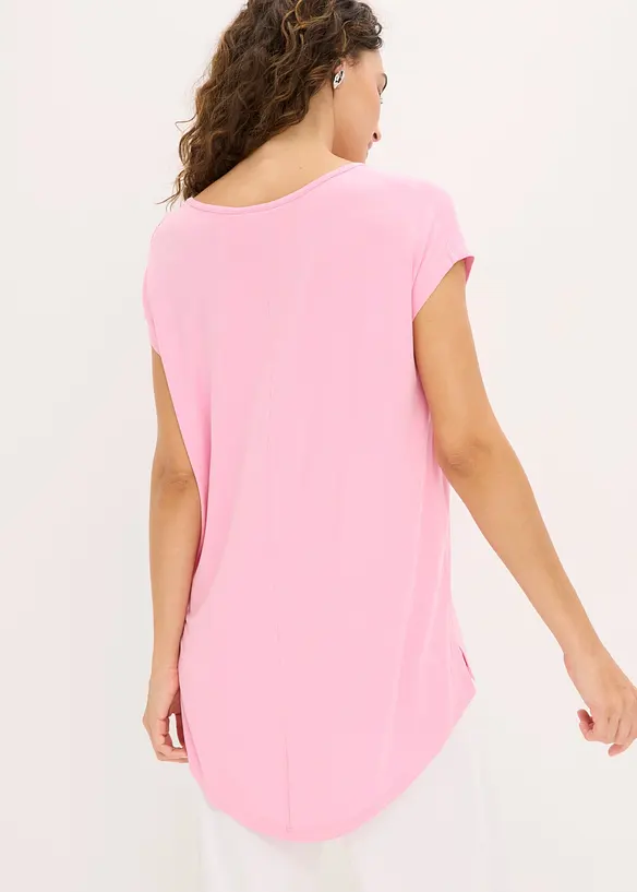 Longshirt aus Viskose-Mix in rosa von hinten (im Anschnitt) - bonprix Longshirt aus Viskose-Mix in rosa von hinten (im Anschnitt) - bonprix