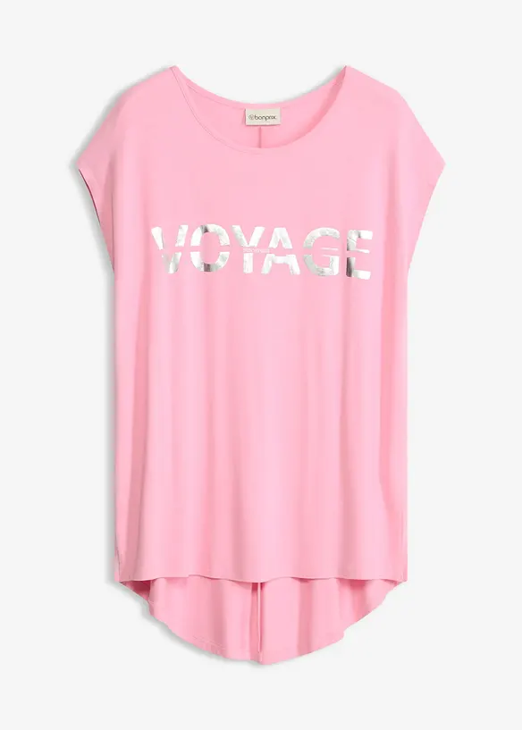 Longshirt aus Viskose-Mix in rosa von vorne - bonprix Longshirt aus Viskose-Mix in rosa von vorne - bonprix