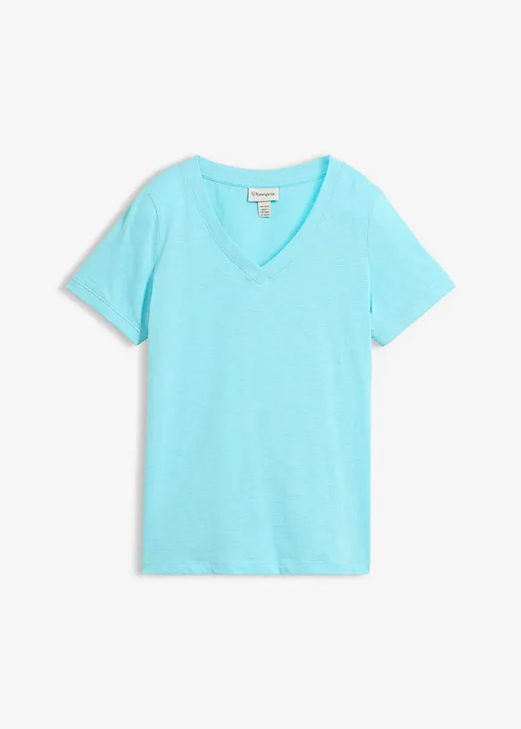 T-Shirt aus reiner Baumwolle in blau von vorne - bonprix T-Shirt aus reiner Baumwolle in blau von vorne - bonprix