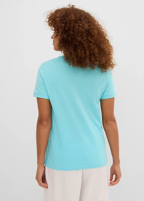 T-Shirt aus reiner Baumwolle in blau von hinten (im Anschnitt) - bonprix T-Shirt aus reiner Baumwolle in blau von hinten (im Anschnitt) - bonprix