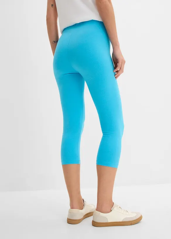 Capri-Leggings (2er-Pack) in blau von hinten - bonprix Capri-Leggings (2er-Pack) in blau von hinten - bonprix