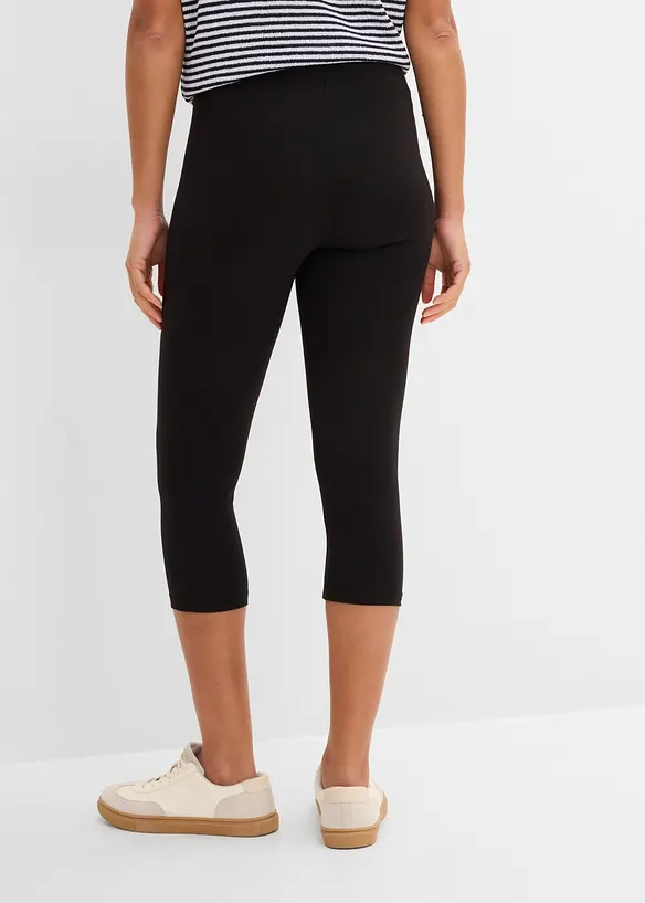 Capri-Leggings (2er-Pack) in weiß von hinten - bonprix Capri-Leggings (2er-Pack) in weiß von hinten - bonprix
