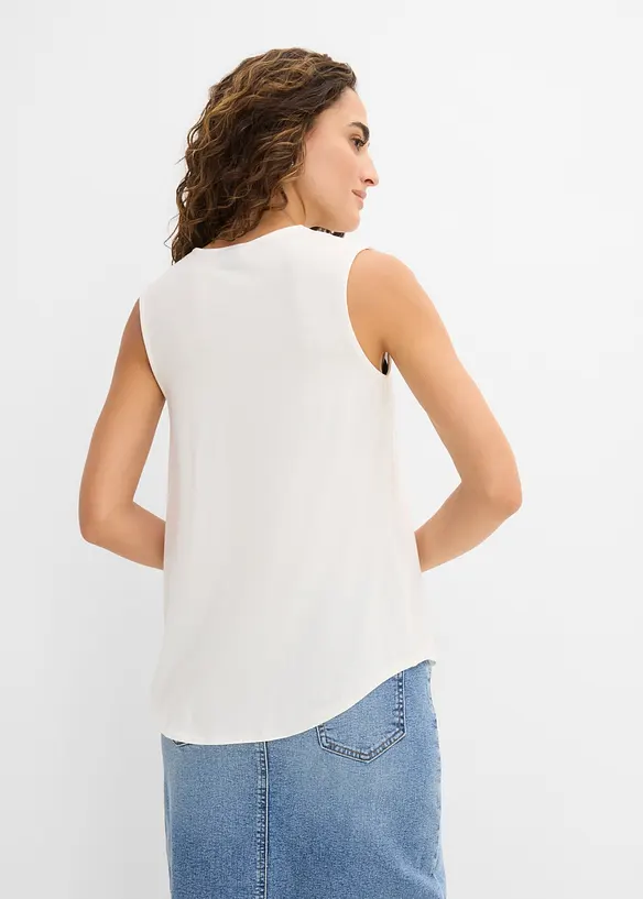 Top aus softem Viskose-Mix in weiß von hinten (im Anschnitt) - bonprix Top aus softem Viskose-Mix in weiß von hinten (im Anschnitt) - bonprix