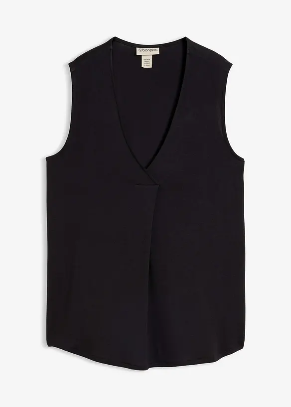 Top aus softem Viskose-Mix in schwarz von vorne - bonprix Top aus softem Viskose-Mix in schwarz von vorne - bonprix