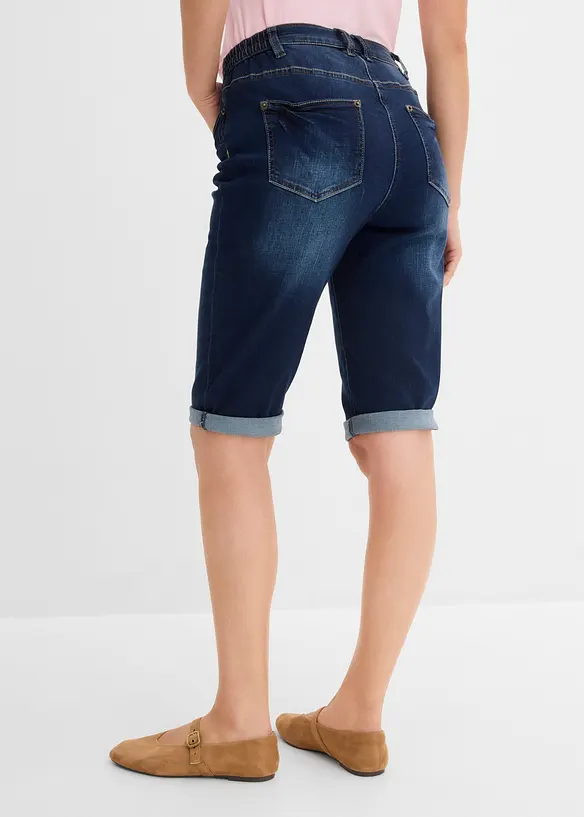 Jeans Bermuda Mid Waist, Bequembund in blau von hinten - bonprix Jeans Bermuda Mid Waist, Bequembund in blau von hinten - bonprix