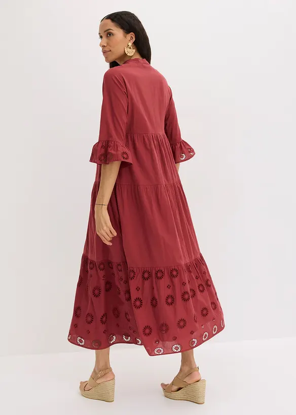 Tunika-Kleid aus reiner Baumwolle in rot von hinten (Totalaufnahme) - bonprix Tunika-Kleid aus reiner Baumwolle in rot von hinten (Totalaufnahme) - bonprix