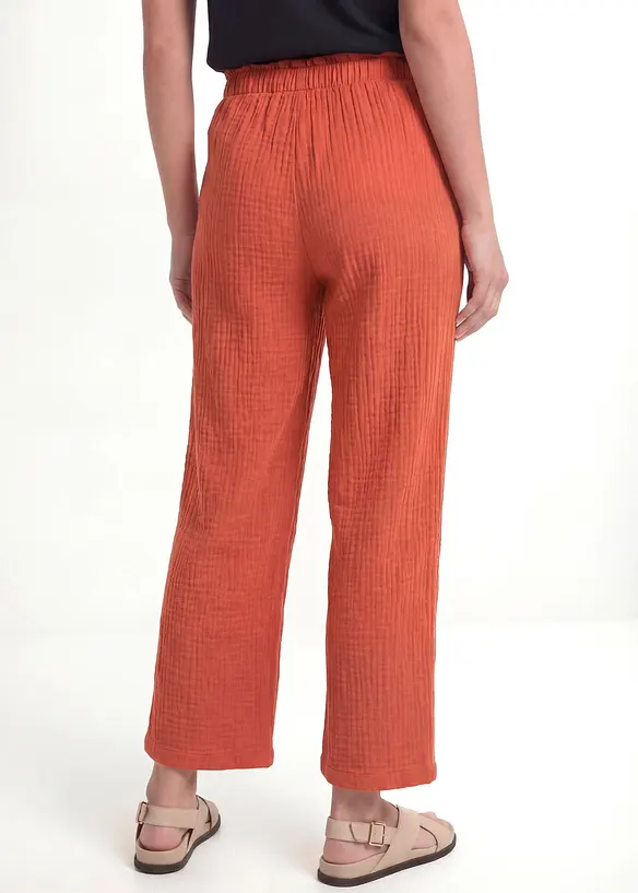 Musselin-Culotte aus reiner Baumwolle in rot von hinten - bonprix
