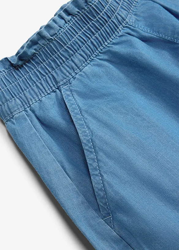 Schlupf-Shorts aus reiner Bio-Baumwolle in blau - bonprix