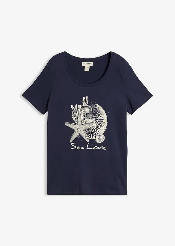 T-Shirt Sea Love in blau von vorne - bonprix T-Shirt Sea Love in blau von vorne - bonprix
